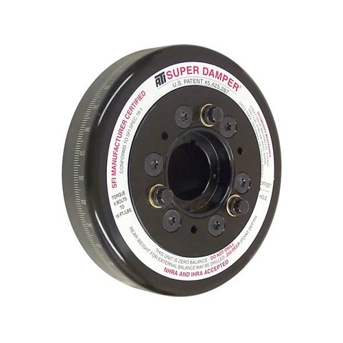 ATI Performance Products Harmonic Balancer, Super Damper, 6.325 In. Dia, Aluminium, For Chevrolet SB / 90 Deg V6, 2RG, Aluminium Hub, Each