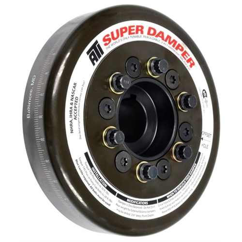 ATI Performance Products Harmonic Balancer, Super Damper, 7.074 In. Dia, Steel, Oliver Tractor, 6 Cyl, For Chevrolet Front, 3RG, Diesel, Each