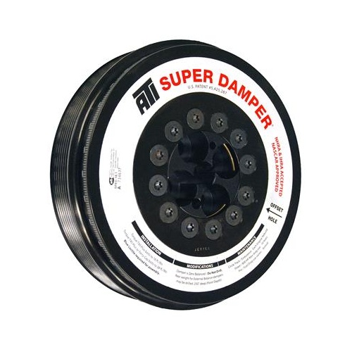 ATI Performance Products Harmonic Balancer, Super Damper, 7.98 In. Dia, Steel, 8 Groove, Cummins, 2003-07.5, 5.9L, 3RG Hvy, Diesel, Each
