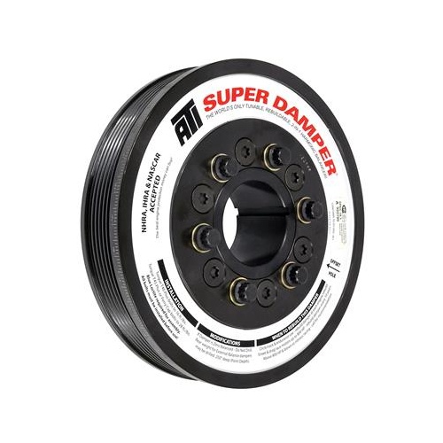 ATI Performance Products Harmonic Balancer, Super Damper, 7.425 In. Dia, Steel, 6 Groove, Duramax, '11-16, Lml & Lgh, External Balance, Diesel, 3RG,