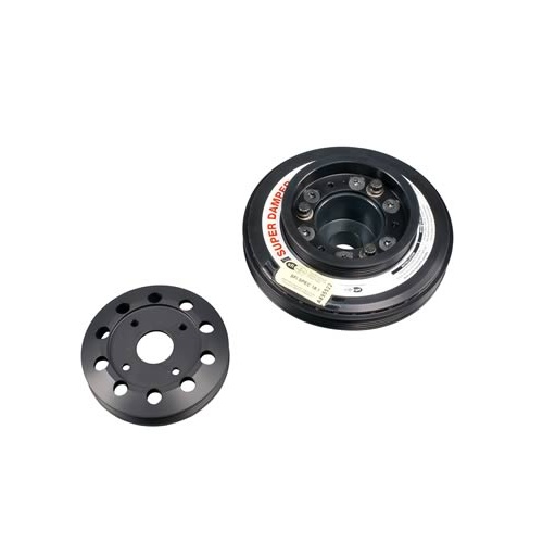 ATI Performance Products Harmonic Balancer, Super Damper, For Nissan RB26, RB30, R32, 1000 Hp, 7.45 In. Dia, Aluminium, (3) 4 Groove, Each