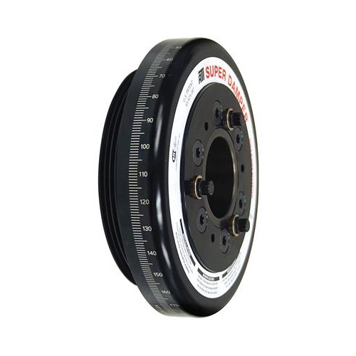 ATI Performance Products Harmonic Balancer, Super Damper, 7.074 In. Dia, Aluminium, For Honda D, 4 Groove Rear Aluminum Pulley, 10% Underdrive, Each
