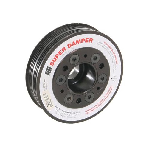 ATI Performance Products Harmonic Balancer, Super Damper, 5.67 In. Dia, Aluminium, (3) 4 Groove, For Honda B, OEM Style, Bolt On Ps, 1-Pc, Each