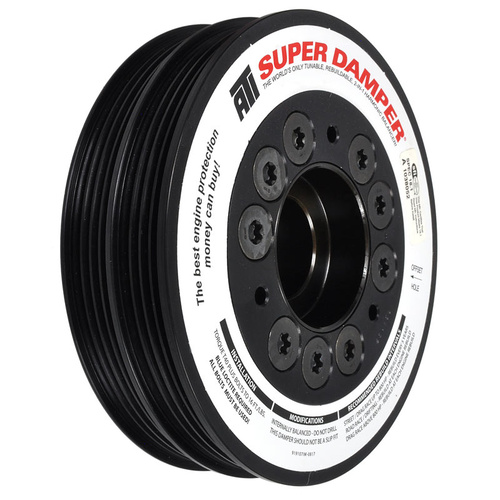 ATI Performance Products Harmonic Balancer, Super Damper, 5.67 In. Dia, Aluminium, 4 & 4 Groove, For Toyota 3Sgte 1990, 1995 Mr2 Turbo 7% OD, Each