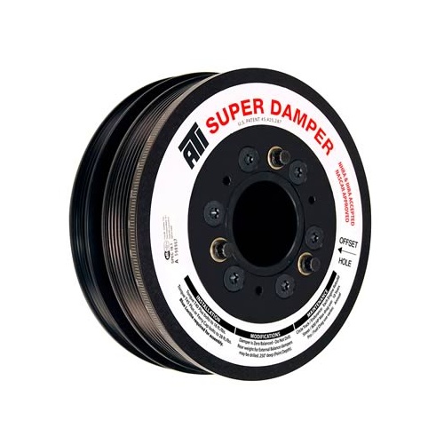 ATI Performance Products Harmonic Balancer, Super Damper, 7.48 In. Dia, Aluminium, 6 & 4 Groove, LS3 Camaro, 10-15, Gen 3 Vortec Truck, LS SSR / Trai