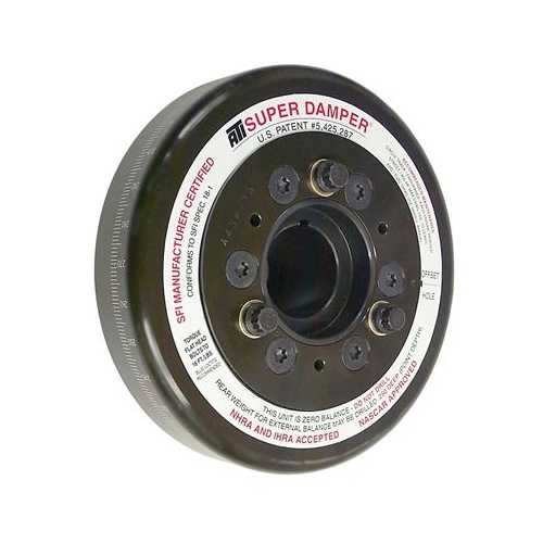 ATI Performance Products Harmonic Balancer, Super Damper, 7.074 In. Dia, Steel, For Chevrolet BB, For Chrysler Front, w/Blower, 6 Bolt, 24T Htd, 3RG,