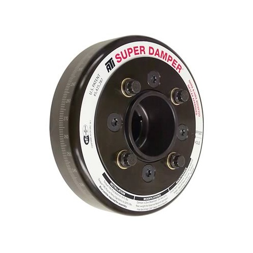 ATI Performance Products Harmonic Balancer, Super Damper, 6.325 In. Dia, Steel, For Ford SB V8, 28.2 External Balance, Cleveland / Windsor, 4 Bolt OE