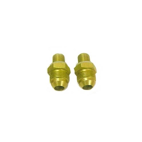 ATI Performance Products Fitting, Transmission Line into Case Adapter, -8 AN Male to 1/4 in. NPSM Male, Aluminum, Gold Anodized, Pair