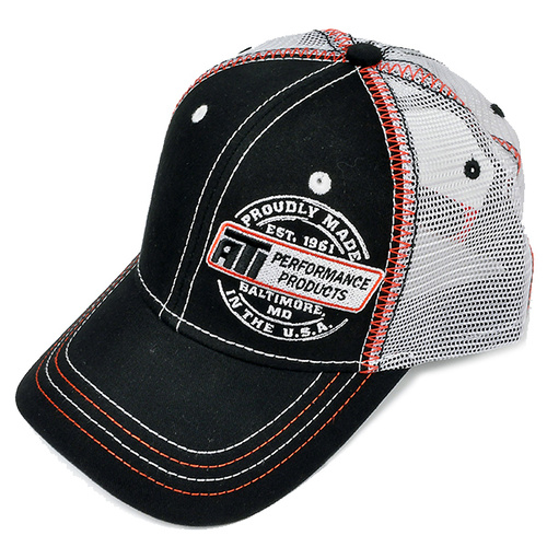 ATI Performance Products Hat, Made In The Usa, Black/White Mesh Back