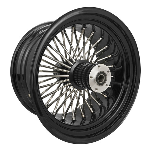 Attitude Inc Wheel, Rear, MaxSpoke, Black/Chrome Spoke. For Harley-Davidson®, 18 in. x 10.5 in., 1" Axle, Each