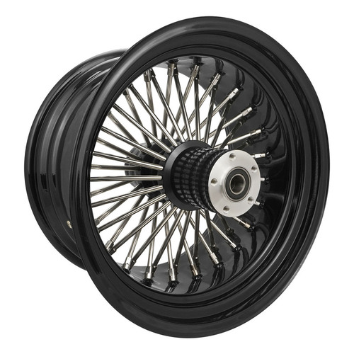 Attitude Inc Wheel, Rear, MaxSpoke, Black/Chrome Spoke. For Harley-Davidson , 18 in. X 8.5 in, 1" Axle, each