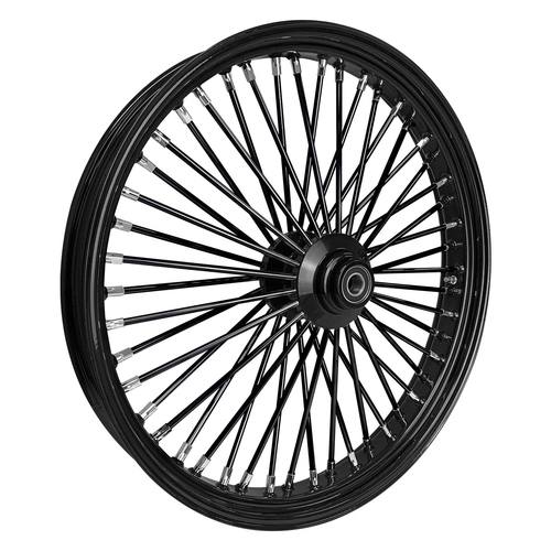 Attitude Inc Wheel, Front, MaxSpoke, Black/Black Harley-Davidson®, 26 x 3.5 in., Single Disc, 3/4 in.axle