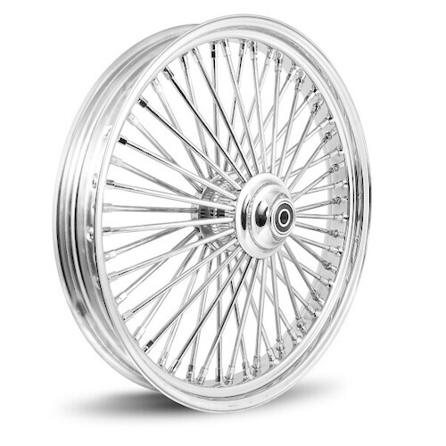 Attitude Inc Wheel, Front, MaxSpoke, Chrome/Chrome, For Harley-Davidson®, 26 x 3.5 in., Single Disc, 25mm Axle, Each