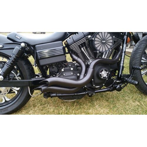 Attitude Inc, Ambush Black Headers, Exhuast Kit, 2.5' Race, Suit Harley Softail 1986-2017, Black, Kit 