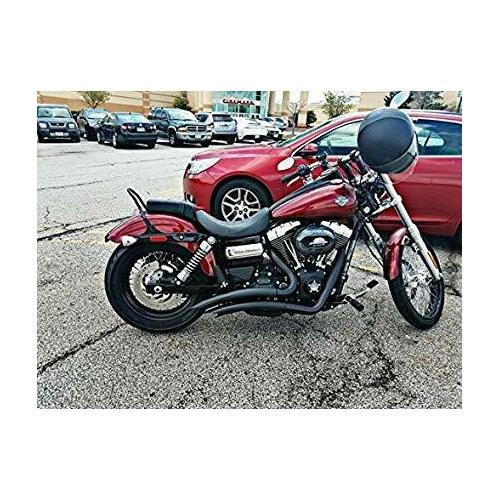 Attitude Inc, Razors Black Headers, Exhaust Kit, Big Radius Suit Harley Dyna 2006-2017, Black, Heatshields Attached, Kit 