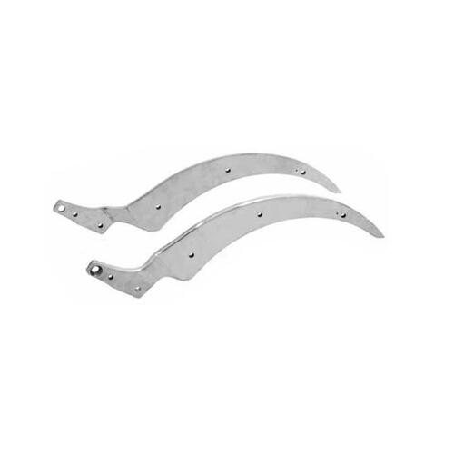 Kraftec Fenders, Solid Contour Fender Struts Softail Style CNC Radiused Raw for 11 in. Wide, Set