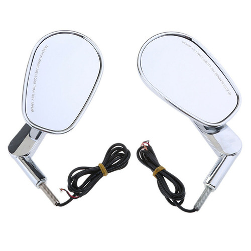 Attitude Rearview Mirror & LED Turn Signals Combo, Chrome For Harley VROD 2009-2017, Pair
