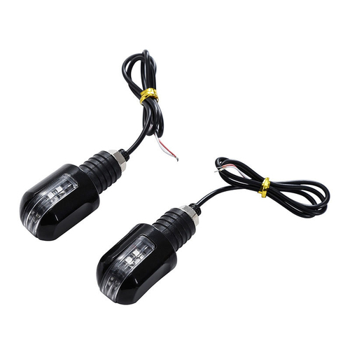 Attitude Inc LED Lights Turn Signals Indicators, Suit Harley, 22mm Handlebar Bar End, Set