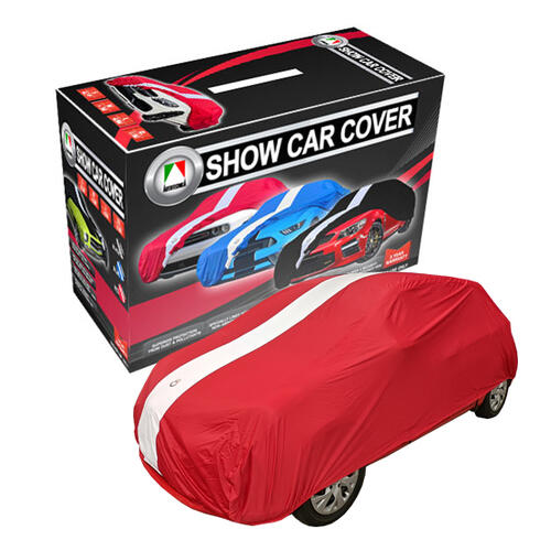 Autotechnica Car Cover - Indoor Show Cover Small Size Red Cover With Side Security Straps 4M