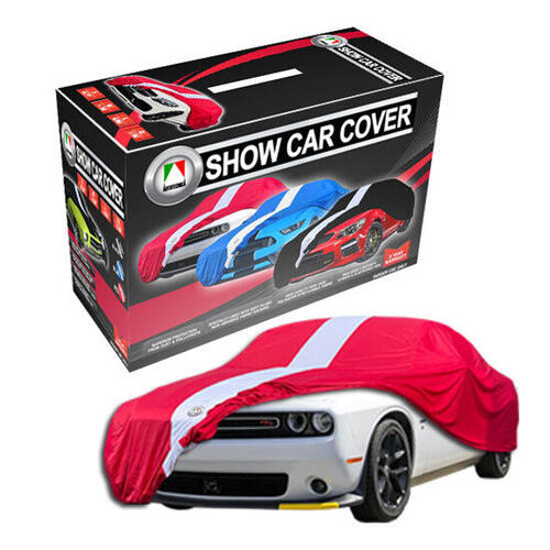 Autotechnica Car Cover - Indoor Show Cover Xlarge Size Red Cover With Side Security Straps. 5.4M Str