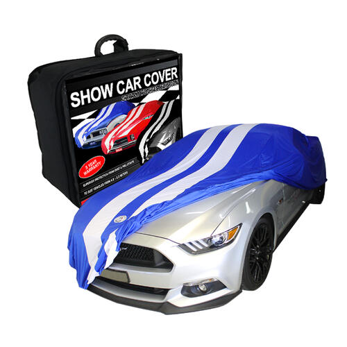 Autotechnica Car Cover - Indoor Show Cover Indoor Show Cover Twin Gt Stripes Fits Up To 5.3Mts Blue