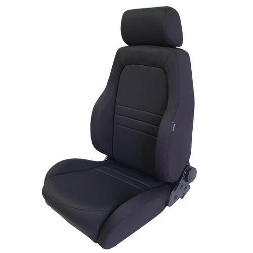 Autotechnica Sports Seat Sports Seat Black Cotton With Head Rest