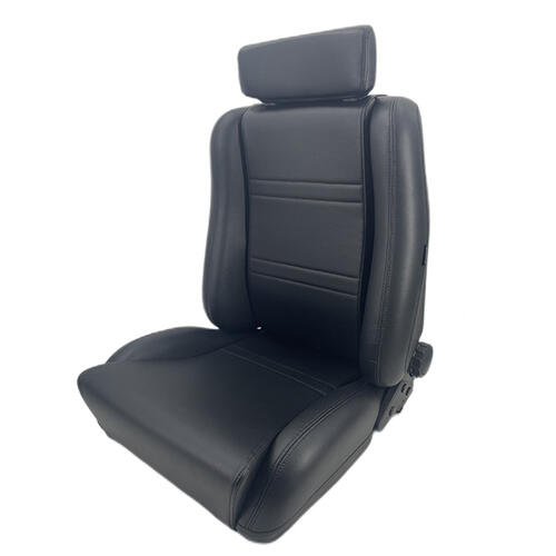 Autotechnica Seat - Sport Seat Black Pu Leather / Lumber Adj