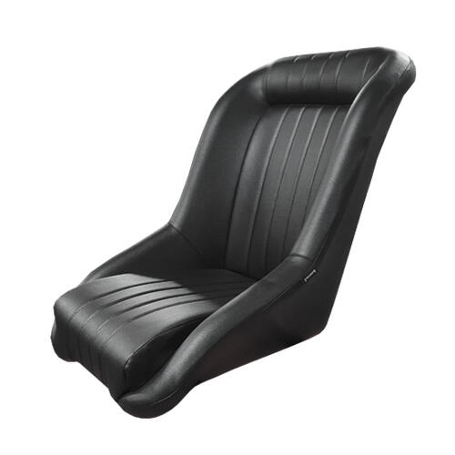 Autotechnica Seat - Classic Low Back Black Pu Leather H64Xs48W48X46cm