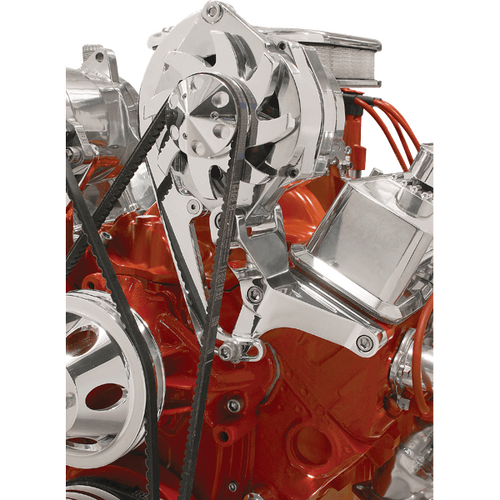 Billet Specialties Alternator Bracket SB Lg Top Mt V-Grv