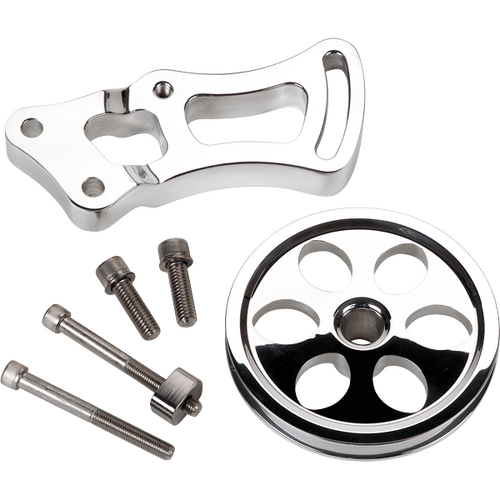 Billet Specialties Power Steering Bracket SB Swp With Pulley V- Grv