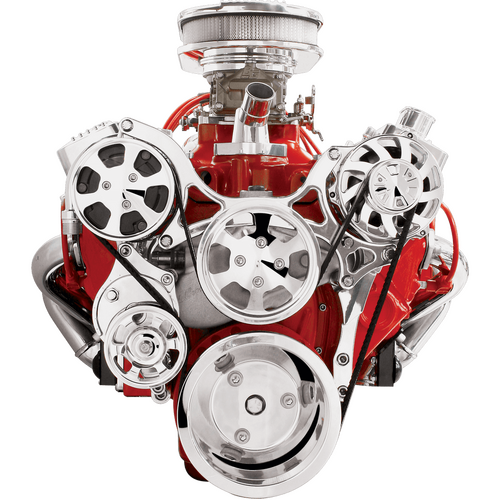 Billet Specialties Serpentine System Small Block Chevy No Power Steering With Air Conditioning