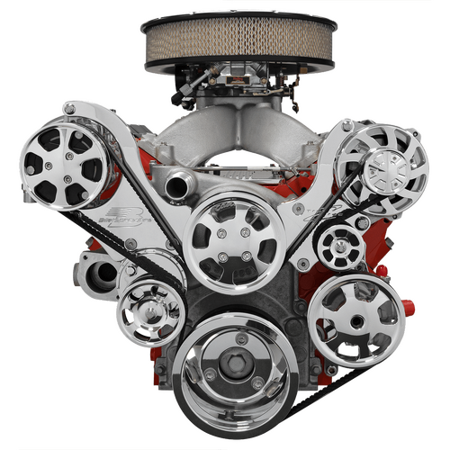 Billet Specialties Serpentine System LS1/2/3/6 Chevy Top Mount With Power Steering & Ac Premium + 17