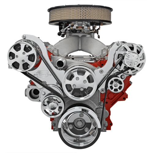 Billet Specialties Serpentine System Chevy LS7 Top Mount No Power Steering With Air Conditioning Pre