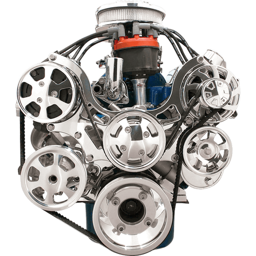 Billet Specialties Serpentine System Small Block Ford With Power Steering & Air Conditioning