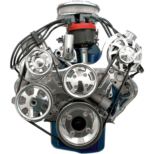 Billet Specialties Serpentine System Small Block Ford With Power Steering No Air Conditioning