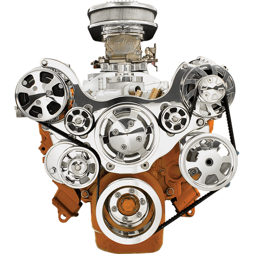Billet Specialties Serpentine System SB Chrysler With Power Steering & Air Conditioning