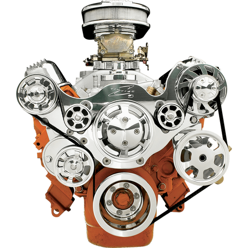 Billet Specialties Serpentine System SB Chrysler With Power Steering No Air Conditioning Premium