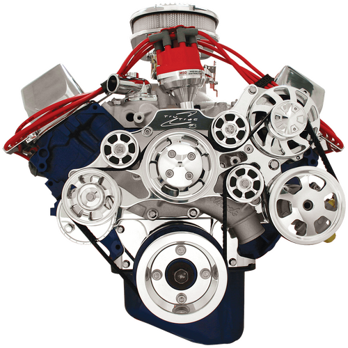 Billet Specialties Serpentine System BB Ford With Power Steering No Air Conditioning Premium