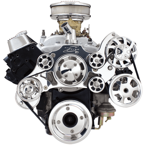 Billet Specialties Serpentine System SB/BB Pontiac With Power Steering No Air Conditioning