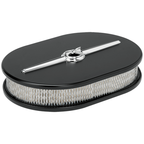 Billet Specialties Air Cleaner Sm Oval Steeringeamline Black/Polished