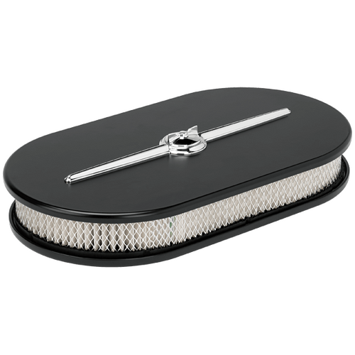 Billet Specialties Air Cleaner Lg Oval Steeringeamline Black/Polished
