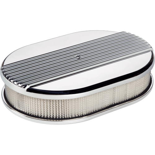 Billet Specialties Air Cleaner Sm Oval Ribbed Polished