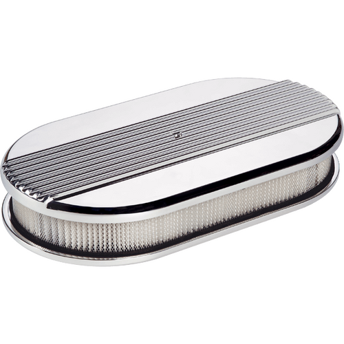 Billet Specialties Air Cleaner Lg Oval Ribbed Polished