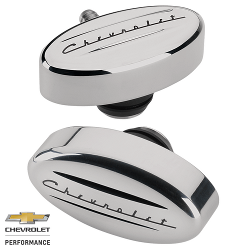 Billet Specialties Breather Retro Chevrolet Polished 1-1/4" Vc Hole