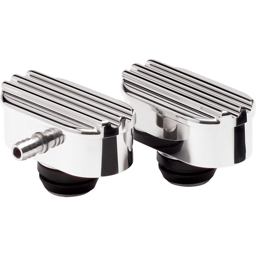 Billet Specialties Breather Oval Ribbed Polished 1-1/4" Vc Hole