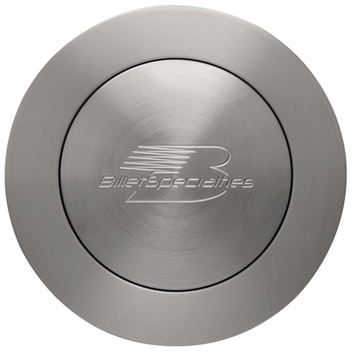Billet Specialties Horn Button Lg B-Logo Brushed/Clear