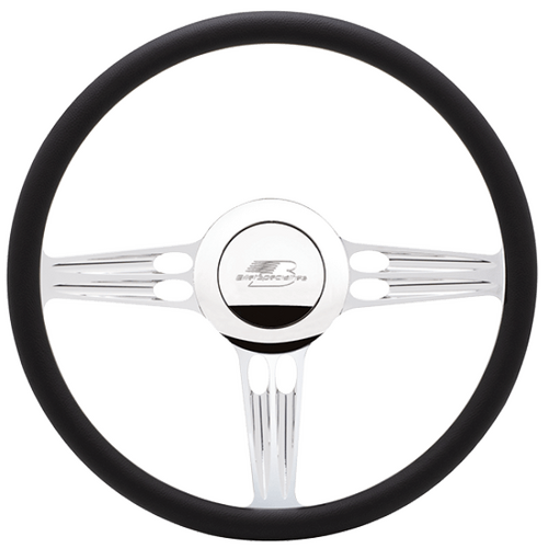 Billet Specialties Steering Wheel Half Wrap 15.5" Hollowpoint