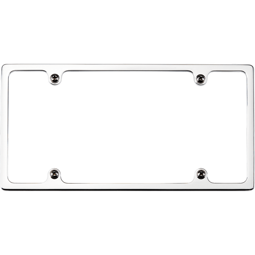 Billet Specialties License Plate Frame Plain Slim-Line Polished
