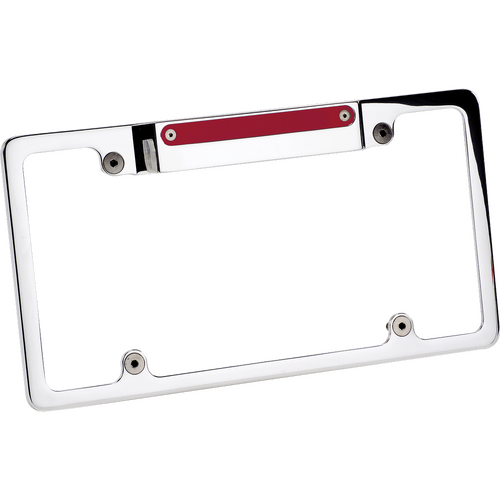 Billet Specialties License Plate Frame With 3Rd Brk Lght Polished