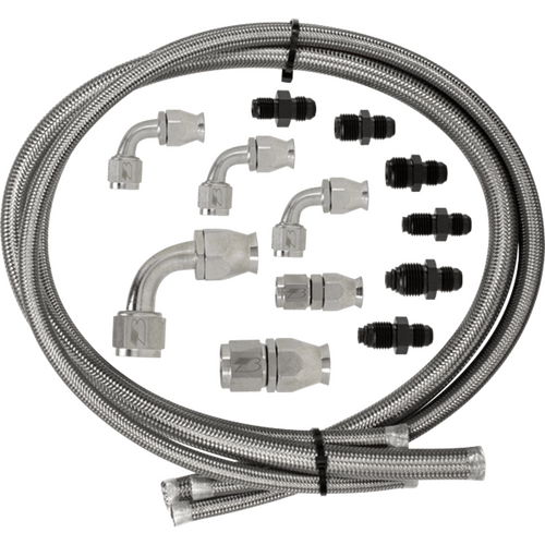 Billet Specialties Hose Kit - Power Steering With Remote Resvr